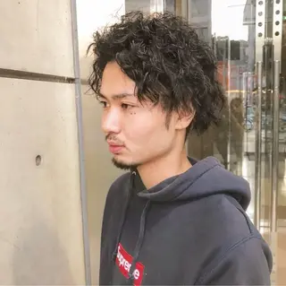 ショート パーマ メンズ パーマ特化 motooのヘアスタイル