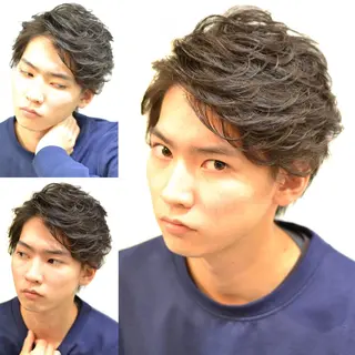 ショート パーマ メンズ 大木 拓瑞のヘアスタイル