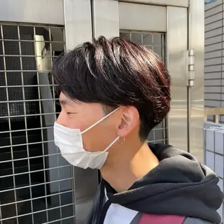 ショート カラー メンズ 【メンズ縮毛矯正】 田中秀斗のヘアスタイル