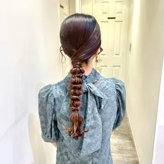 ヘアアレンジ ハイトーンカラー/ 長さだし🐇きょうかのヘアスタイル