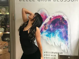 セミロング 下妻 カラーエクステ難波のヘアスタイル