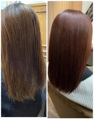 セミロング カラー 山本 純平のヘアスタイル