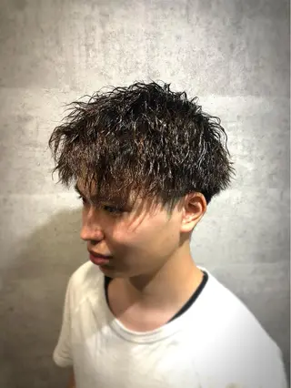 ショート パーマ メンズ Bar Ber HouseLavie所属・中西 将斗のヘアスタイル