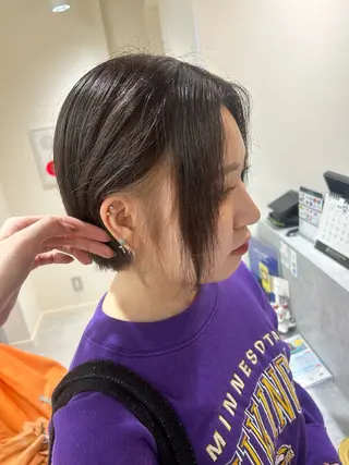 カラー ルナ/レイヤー /暖色/メンズカットのヘアスタイル