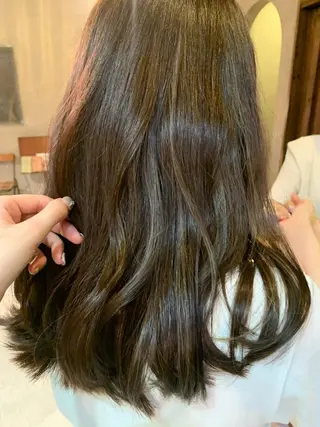 ロング カラー レイヤー/韓国ヘア 杉浦結梨のヘアスタイル