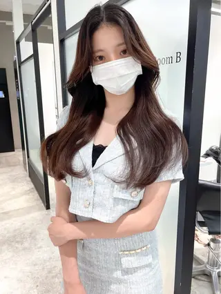 ロング 韓国レイヤーカット 髪質改善▫️水野有真のヘアスタイル