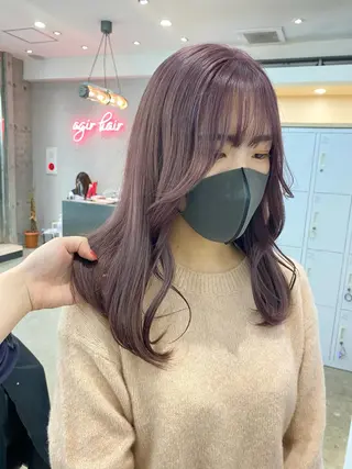 セミロング カラー ヘアアレンジ 小顔カット/艶 カラー特化♡MIHOのヘアスタイル