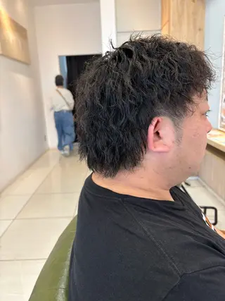 パーマ メンズ 温水 愛華のヘアスタイル