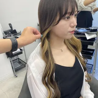 ロング カラー 🌸韓国カラー🌸 髪質改善🌸桃花のヘアスタイル