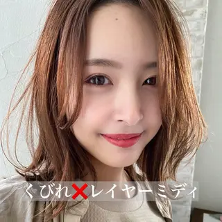 ミディアム VLOW nex the salon所属・韓国風/髪質改善/ ナガヤアキラのヘアスタイル