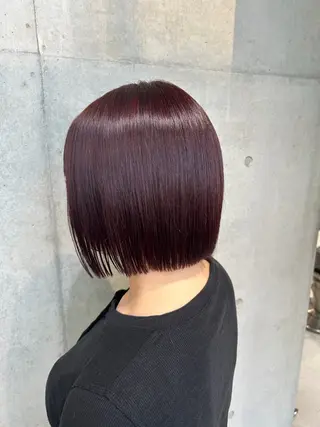 ショート カラー ヘアアレンジ ボブ艶モテカラー🫧 カリンのヘアスタイル