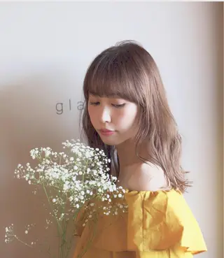 セミロング カラー ヘアアレンジ glad hairのヘアスタイル