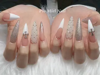 ネイル momo 長さだしのネイルデザイン