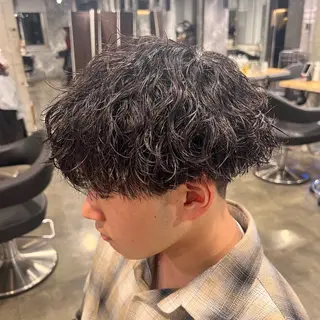 ショート カラー パーマ ヘアアレンジ メンズ キッズ 🔷横浜1のパーマ 職人🔷将太郎のヘアスタイル