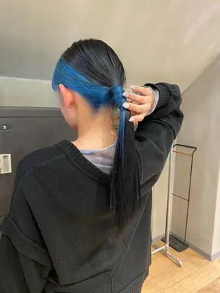 カラー アカリ /パーマスタイルのヘアスタイル