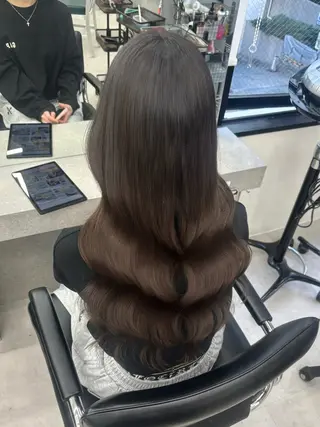 ロング カラー ヘアアレンジ メンズ シールエクステ🎀 羽エクステ🌙しぇるのヘアスタイル