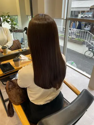 ロング 韓国風/オシャレ /縮毛矯正/滝口琴未のヘアスタイル
