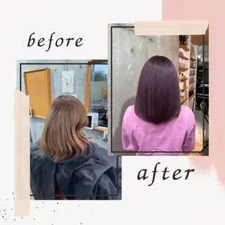 ミディアム ブリーチカラー/ 寺口佳希のヘアスタイル