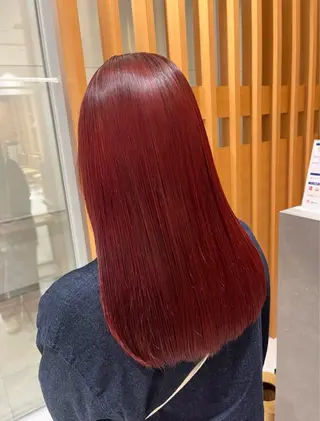 セミロング カラー 酸性ストレート🫧 パーマ💫／ヒロトのヘアスタイル