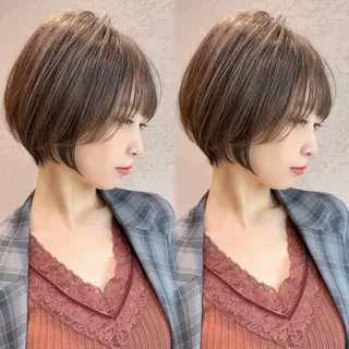 ショート レイヤー❣️縮毛矯正 川村利幸のヘアスタイル