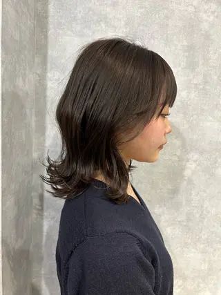 セミロング 最新ケアカラー 髪質改善YUTOのヘアスタイル
