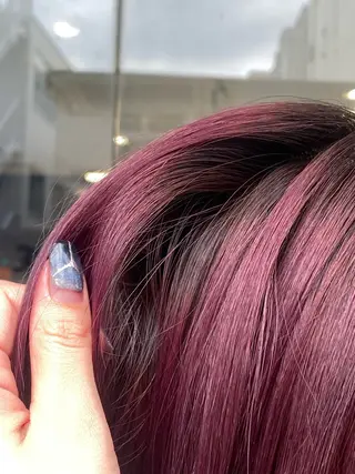 セミロング カラー カンナ【Y2Kネイル /コーンロウ】のネイルデザイン