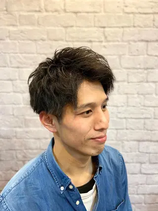 ショート カラー パーマ メンズ 💈メンズ特化 副店長松浦一聖💈のヘアスタイル