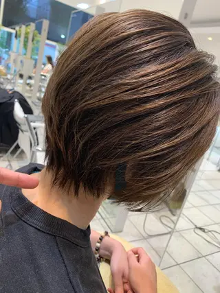 ショート カラー パーマ ヘアアレンジ 竹井 寛喜のヘアスタイル
