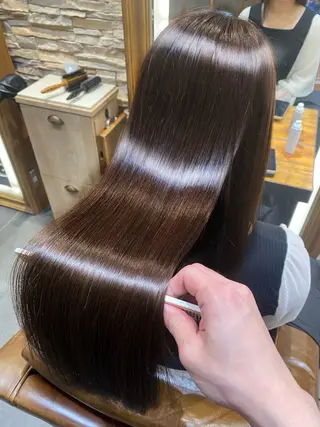 ロング カラー 韓国ヘア/銀座/艶髪 /MINX/ウチダのヘアスタイル