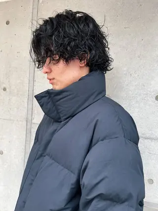 ショート パーマ メンズ くせ毛カットとパーマ /美容室難民の方是非のヘアスタイル