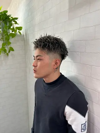 ショート カラー パーマ メンズ Hair  create Mano所属・堀一樹/ メンズヘア/パーマのヘアスタイル