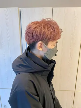 ショート カラー メンズ ハイトーン×似合わせ 🌱中川慎之介のヘアスタイル