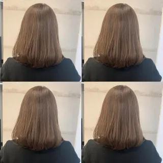 ミディアム カラー 透明感/オリーブ/ グレージュ/YUKAのヘアスタイル