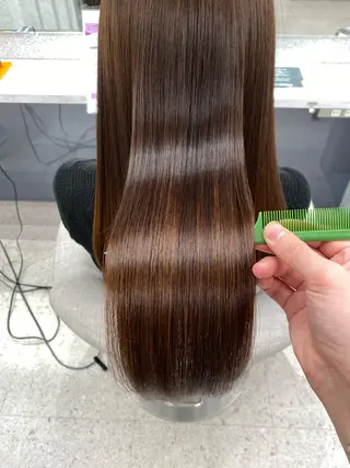 ロング 京都レイヤーカット/ 縮毛矯正/羽柴りくのヘアスタイル