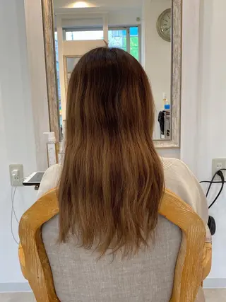 ロング カラー ブリーチなし✨艶髪 カラー𓃲YAGIのヘアスタイル