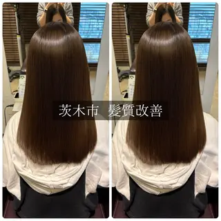 セミロング はるか/阪急茨木/髪 質改善/透明感カラーのヘアスタイル