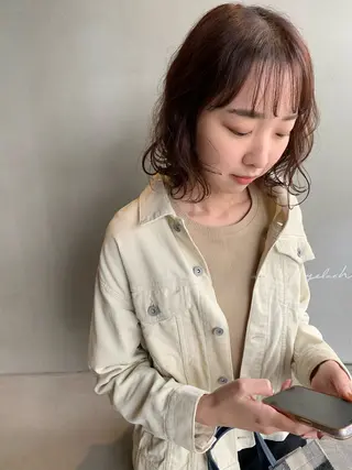 ミディアム カラー ブリーチ/アレンジ 天満/chihiroのヘアスタイル