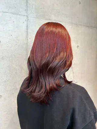 セミロング カラー ヘアアレンジ ボブ艶モテカラー🫧 カリンのヘアスタイル