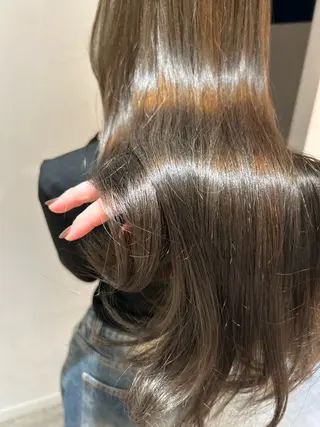 ロング カラー パーマ レイヤー/透明感/ ブリーチなし/わかなのヘアスタイル