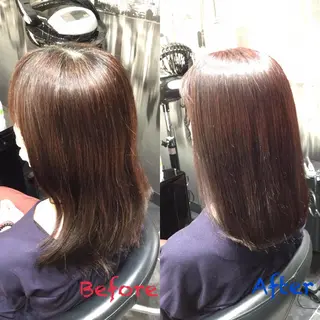 セミロング カラー Annon プライベートサロンのヘアスタイル