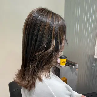 ミディアム カラー KIZU 髪質改善 オカルト怪談のヘアスタイル