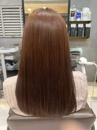 セミロング rioカット縮毛 矯正♡韓国レイヤーのヘアスタイル