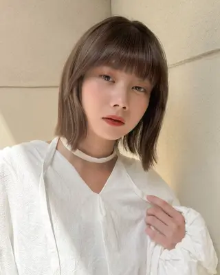 ミディアム おしゃれボブ/暖色 カラー🧶いろはのヘアスタイル