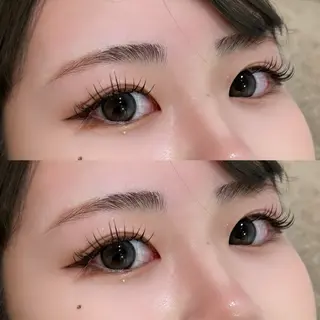 マツエク・マツパ レイヤー/顔周り/透 明感カラー/うる艶のヘアスタイル