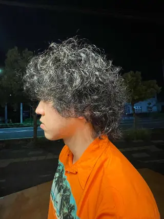 ミディアム パーマ メンズ パーマ/藤沢 湘南/HYOのヘアスタイル