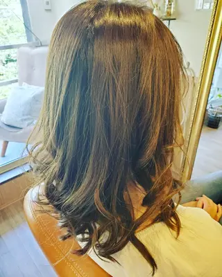 セミロング カラー spa hair  ark 富井直美のヘアスタイル