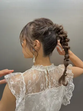 ロング ヘアアレンジ ウスイマイコ カット/ケアカラーのヘアスタイル