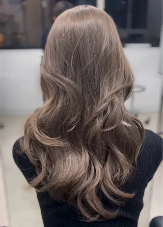 ロング カラー sunc所属・梅田l大人韓国ヘア レイヤー×艶カラーのヘアスタイル