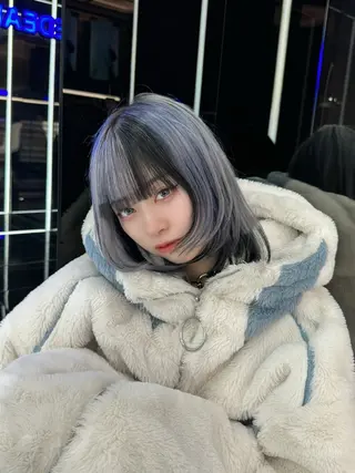 ミディアム カラー りょうへい/ 全頭ブリーチ/渋谷のヘアスタイル