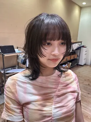 ミディアム yukie🌷 /暖色🍒梅田サロンのヘアスタイル